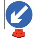 Keep Left - Cone Sign