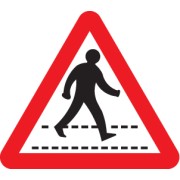 Pedestrians Crossing Ahead - Class R2 - Permanent