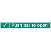 Push Bar to Open - Label