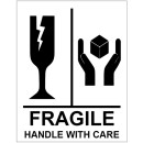 Fragile Handle with Care - Labels (Roll of 250)