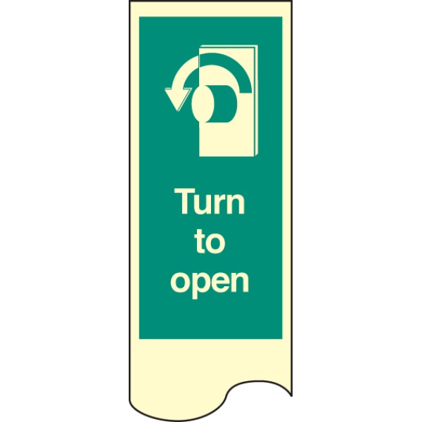 Door Plate - Turn to Open Left