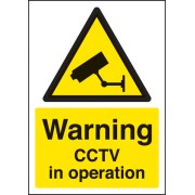 A4 Warning - CCTV in Operation