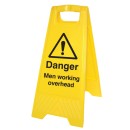 Danger - Men Working Overhead - Self Standing Folding Sign