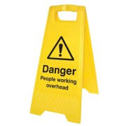 Danger - People Working Overhead - Self Standing Floor Sign