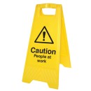 Caution - People at Work - Self Standing Floor Sign