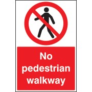 No Pedestrian Walkway - Floor Graphic