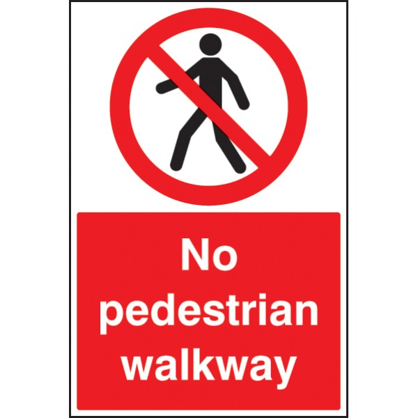 No Pedestrian Walkway - Floor Graphic