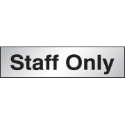 Staff Only - Engraved Aluminium Effect