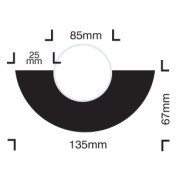 Impact Protection - Curvature for 85mm Diameter Pipes - Self Adhesive