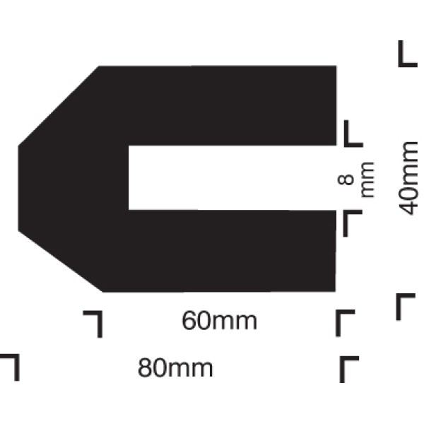 Impact Protection - Trapeze 40 / 80 / 8 - Push On