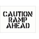 Stencil - Caution - Ramp Ahead