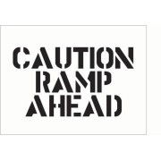 Stencil - Caution - Ramp Ahead