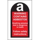 Contains Asbestos Labels (Roll of 100)