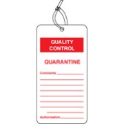 Quality Control Tag - Quarantine (Pack of 10)