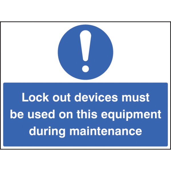 Lockout Devices Must be Used On this Equipment During Maintenance