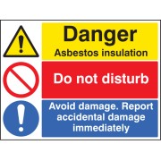 Danger - Asbestos Insulation - Do Not Disturb - Report Damage