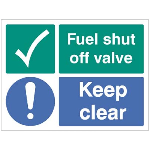 Fuel Shut Off Valve - Keep Clear