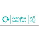 Clear Glass Bottles & Jars - WRAP Recycling Sign