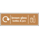 Brown Glass Bottles & Jars - WRAP Recycling Sign