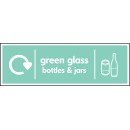 Green Glass Bottles & Jars - WRAP Recycling Sign