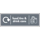 Food Tins & Drink Cans - WRAP Recycling Sign