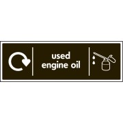 Used Engine Oil - WRAP Recycling Sign