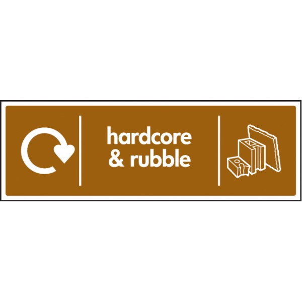 Hardcore & Rubble - WRAP Recycling Sign