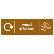 Wood & Timber - WRAP Recycling Sign