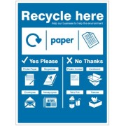 Paper - WRAP Recycle Here Sign