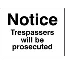 Notice - Trespassers Will be Prosecuted