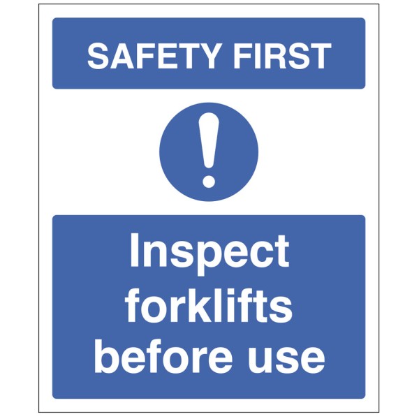 Safety First - Inspect Forklifts before use