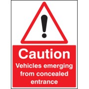 Caution - Vehicles Emerging from Concealed Entrance