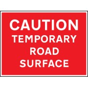 Caution - Temporary Road Surface