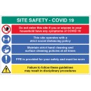 Coronavirus Site Safety Board with 5 Messages