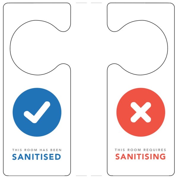 Sanitised / Requires Sanitising Door Hanger