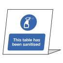 This Table has been Sanitised - Single Sided Table Card (Pack of 5)